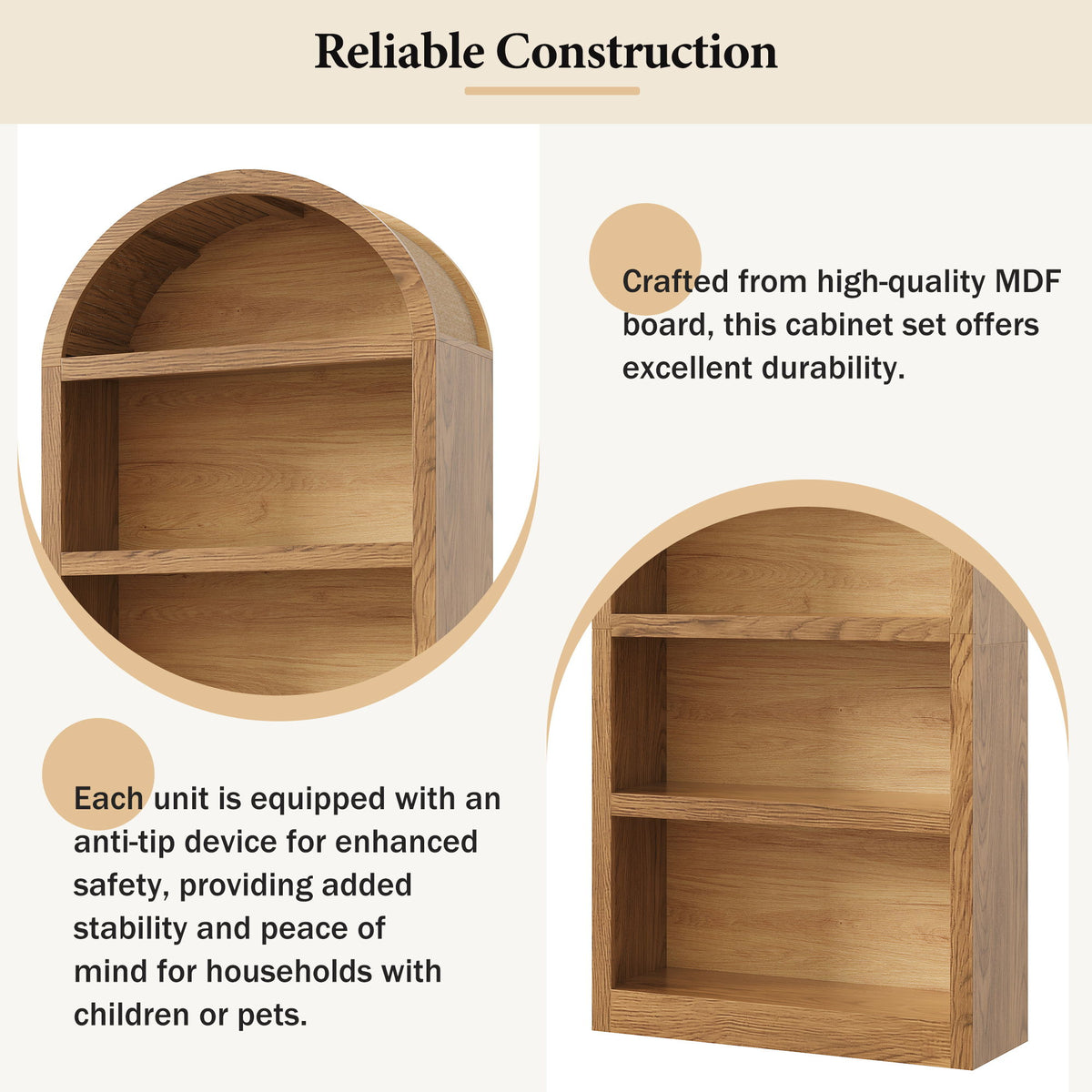 Freestanding Tall Bookshelves (Set of 2)