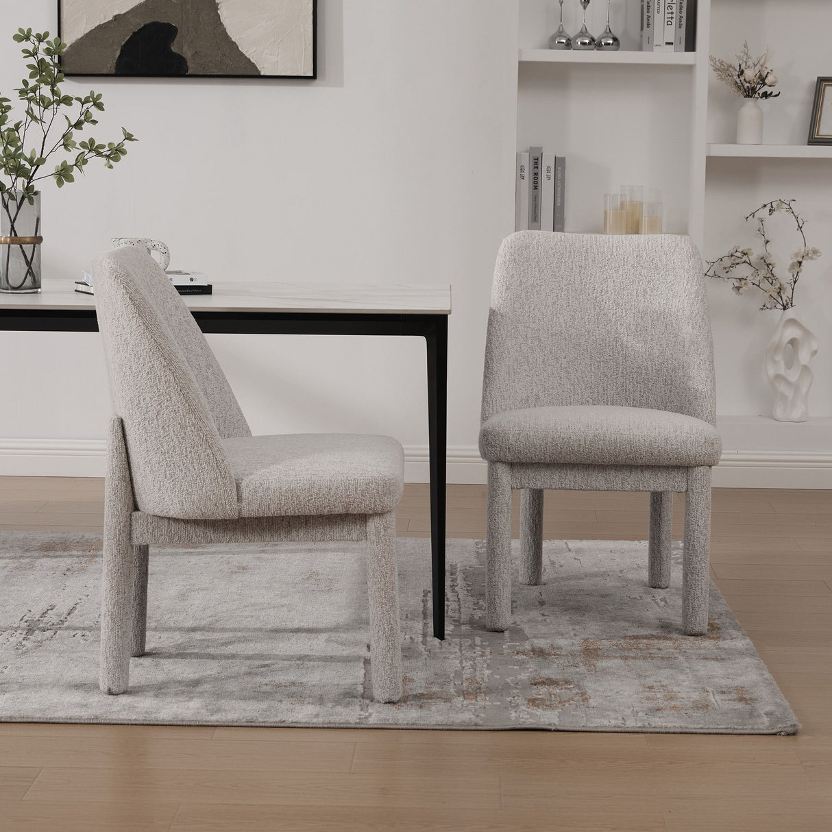 Wide Minimalist Dining Chair