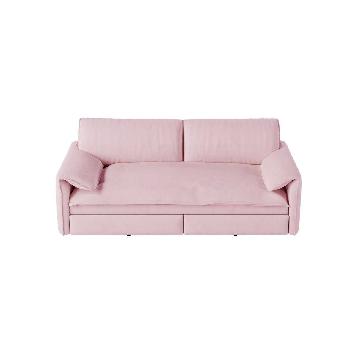 Pull Out 3 In 1 Convertible Sleeper Sofa With Side Storage, Multi Functional