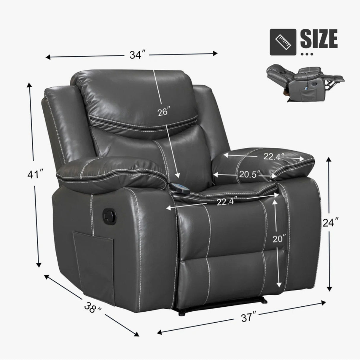 Recliner Chair With Vibration And Heating
