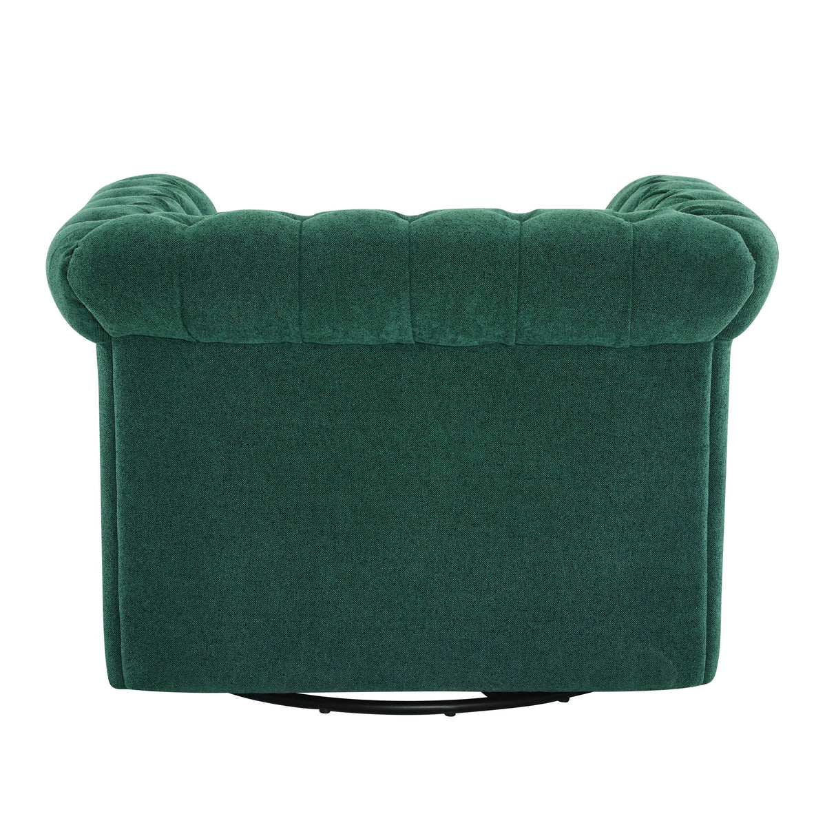 Chesterfield Swivel Club Chair With 360 Degree Rotation - Dark Green