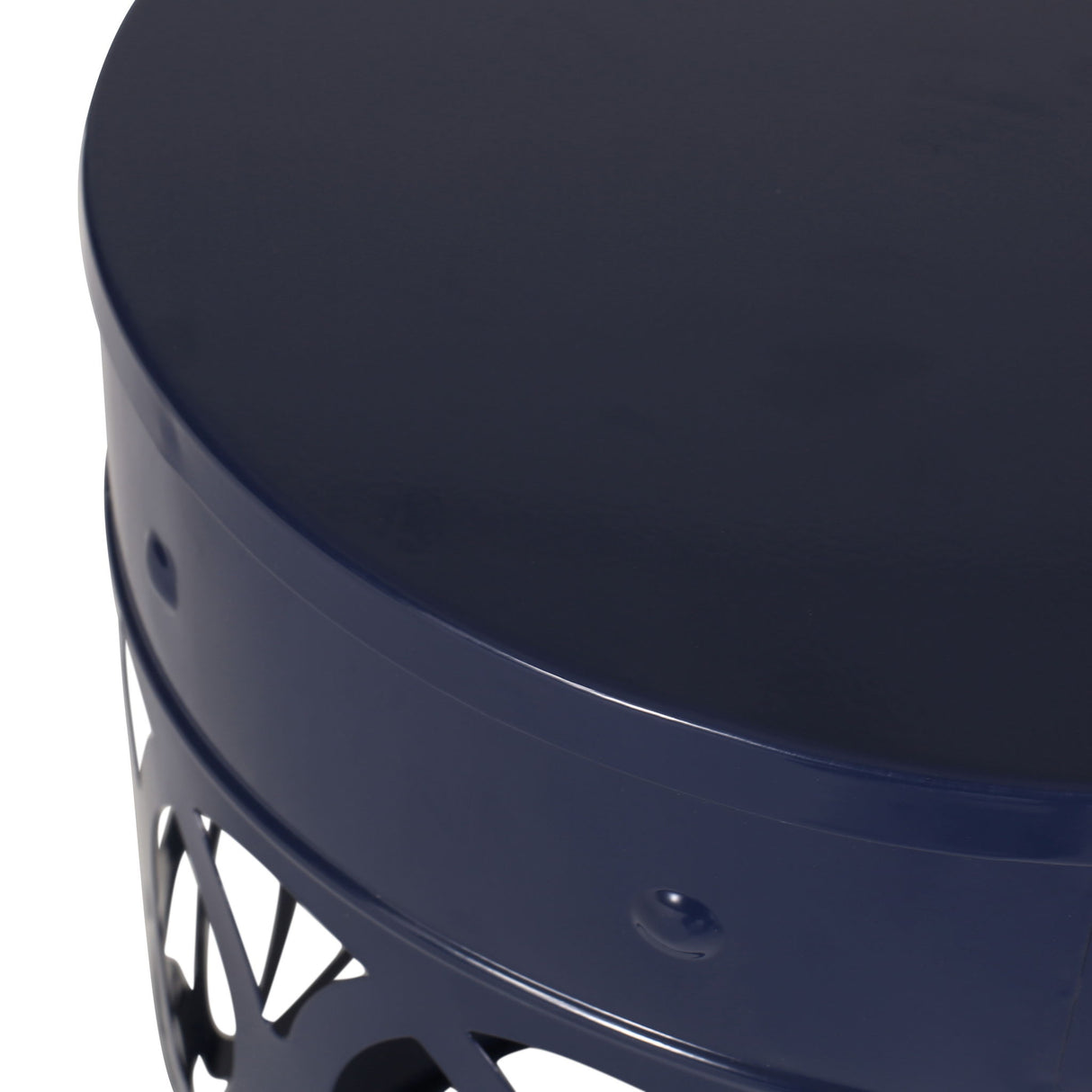 Outdoor Metal Large End Table, Modern Design
