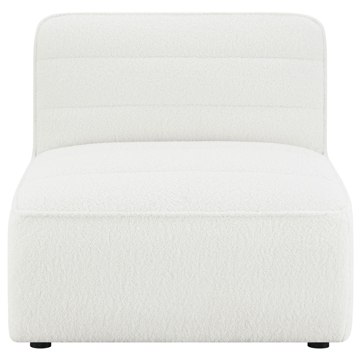 Bonnie - Upholstered Armless Chair With Channel Tufting - Ivory