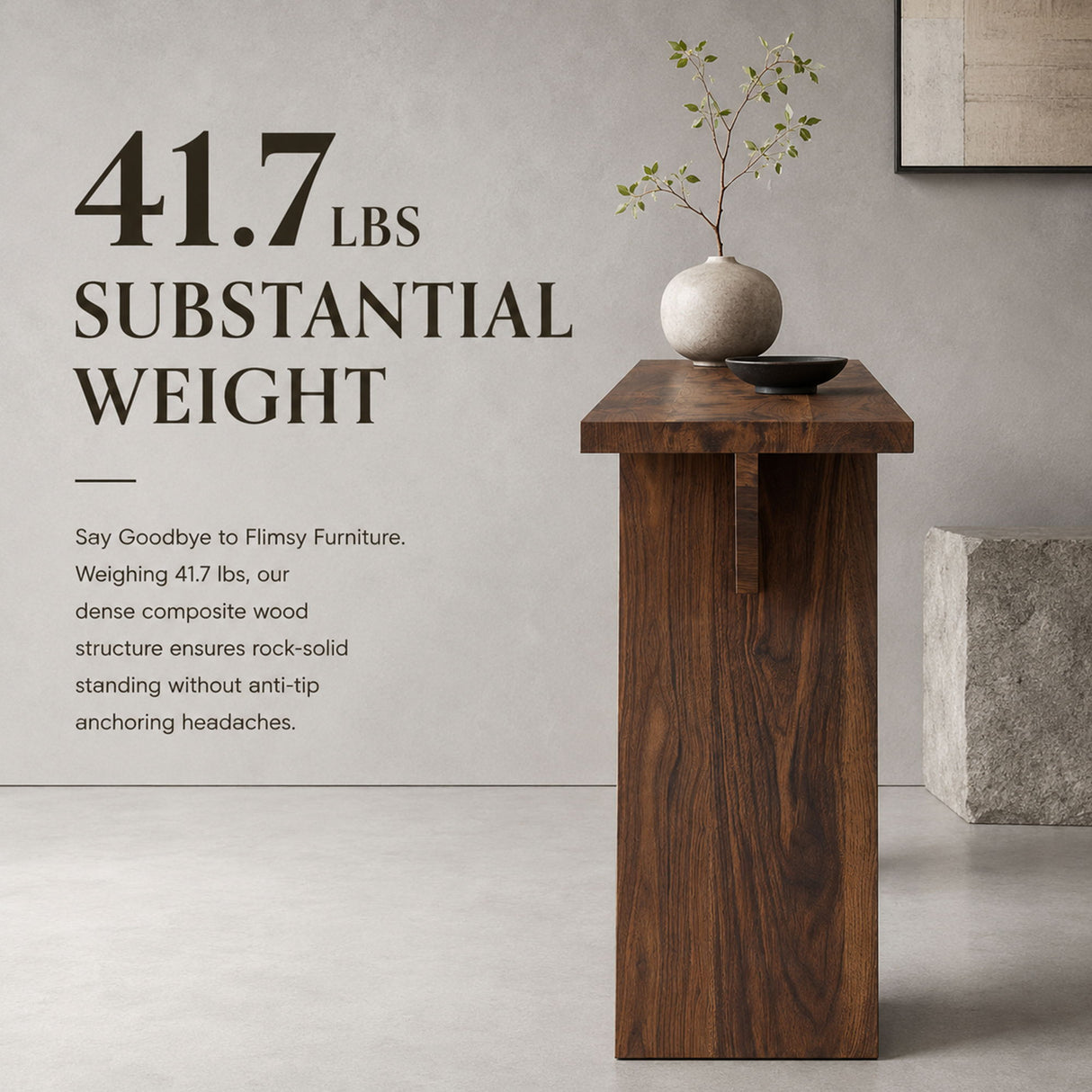 Console Table With V - Shaped Base