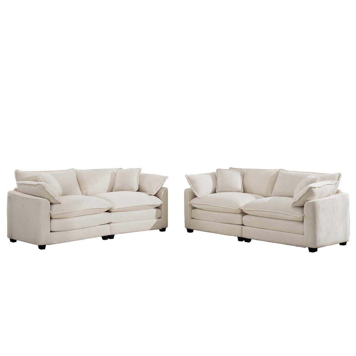 Elegant Oversized Sectional Sofa Set With Deep Seats And Flexible Layout
