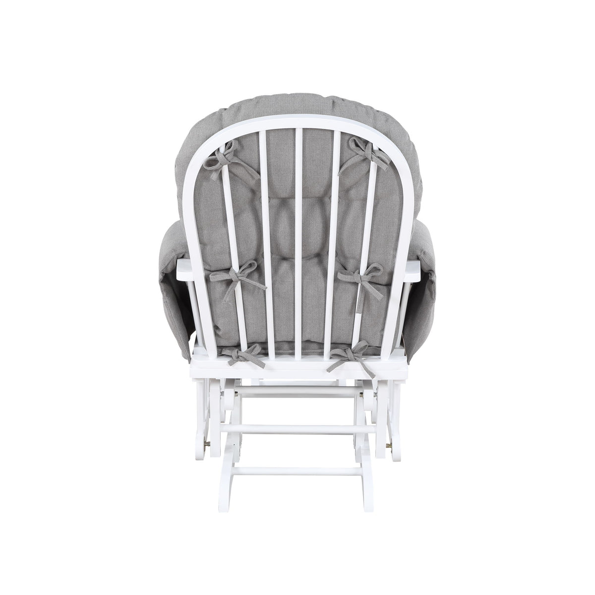 Mason - Glider And Ottoman White Wood - Gray
