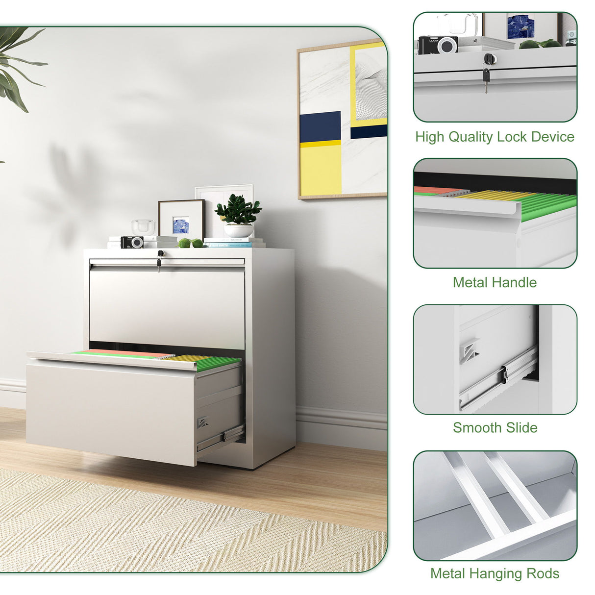 Premium Drawer Metal Lateral File Cabinet With Lock