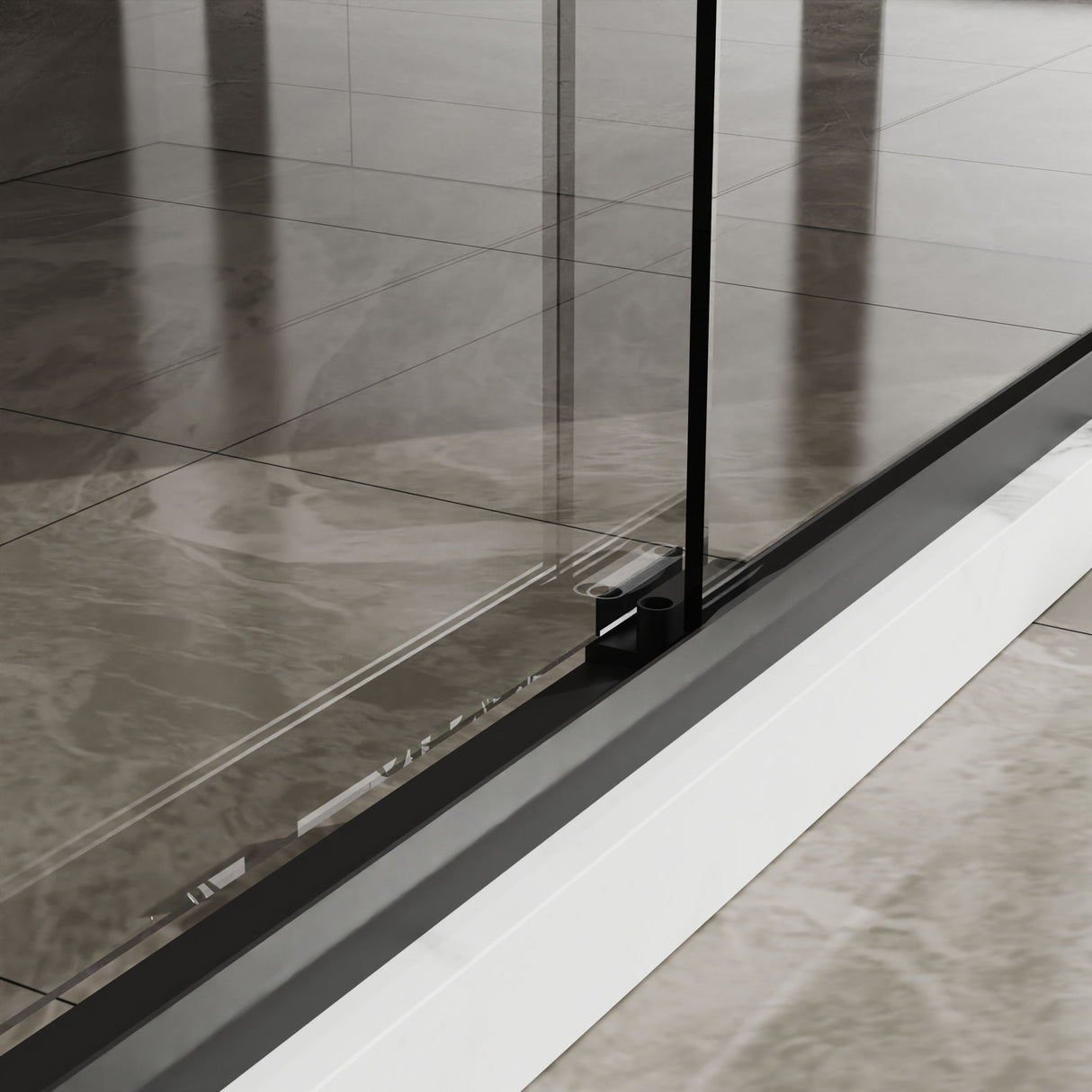 Goodyo - Double Sliding Bathtub Shower Door With Sgcc Clear Tempered Glass