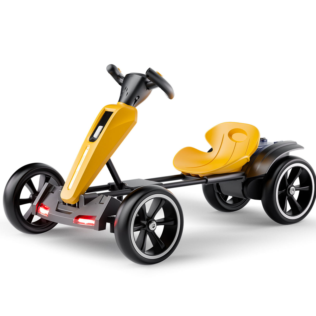 Electric Kids Pedal Go Kart With Adjustable Seat, Foldable Design
