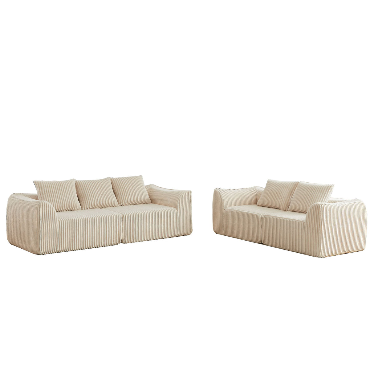 Minimalist Set With Curved Lines & Gently Sloped Backrest