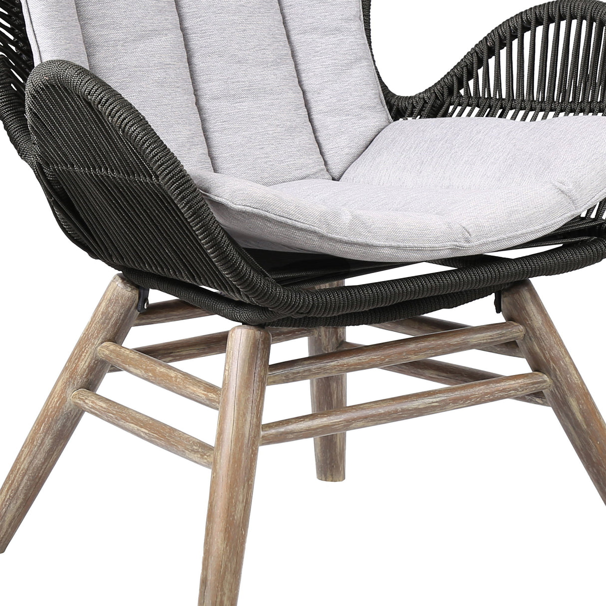King - Indoor / Outdoor Lounge Chair And Cushion - Light Eucalyptus / Truffle