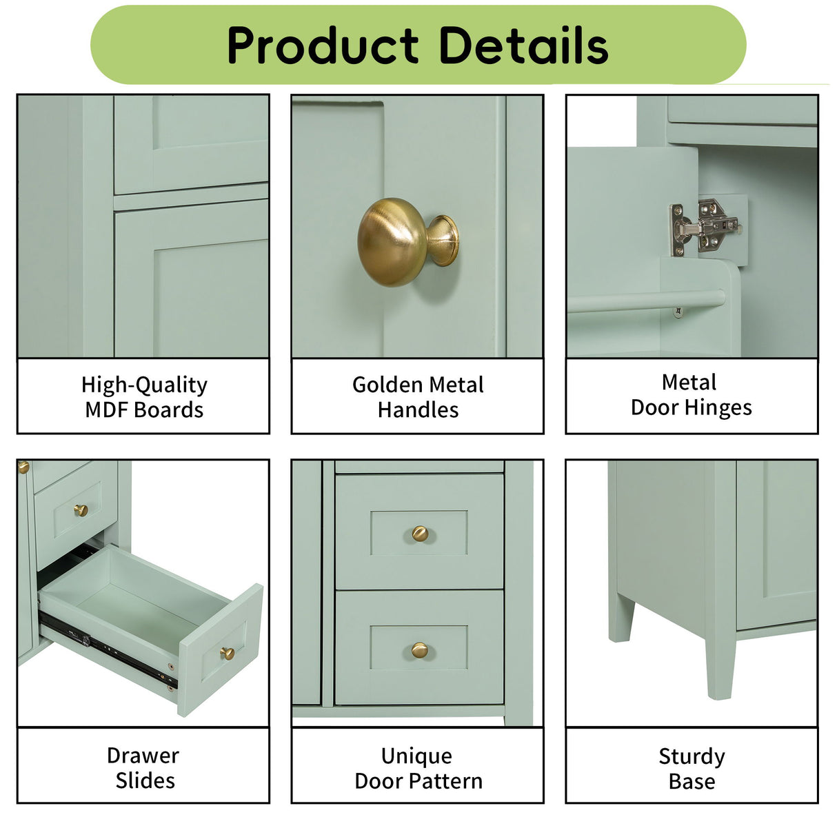 Bathroom Vanity With Sink, 3 Drawers And Adjustable Shelf, Freestanding Storage Unit