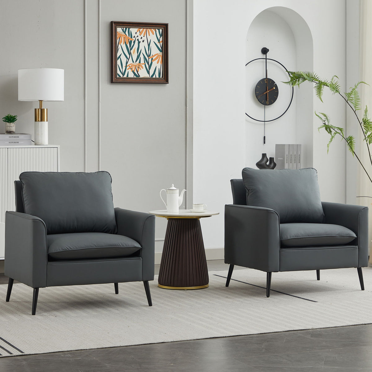 Nordic Retro Light Luxury Upholstered Sofa Chair