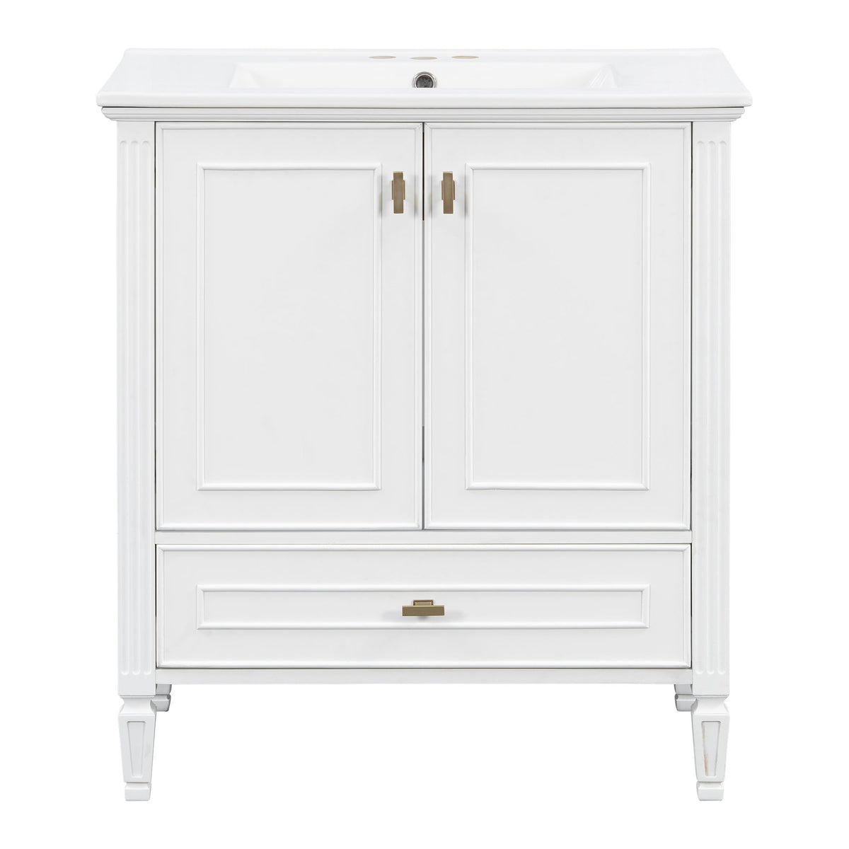 Freestanding Vanity With 1 Drawer & 2 Soft Close Doors With Door Mounted Storage