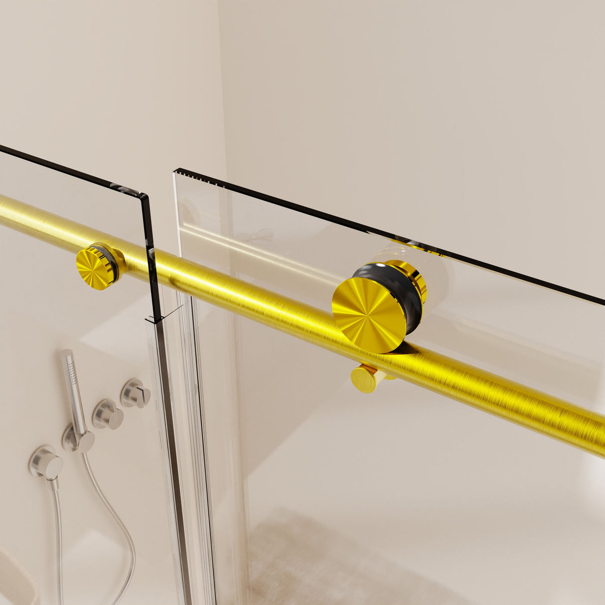Frameless Single Sliding Soft Close Shower Doors, 5/16" Sgcc Tempered Glass