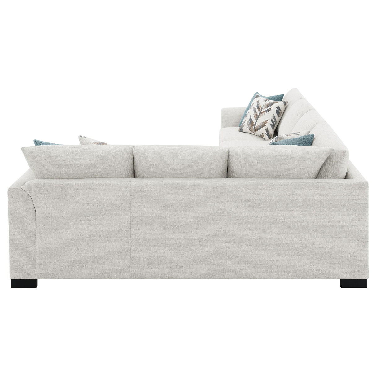 Ashford Chenille Upholstered Sleeper Sectional Sofa, Greige