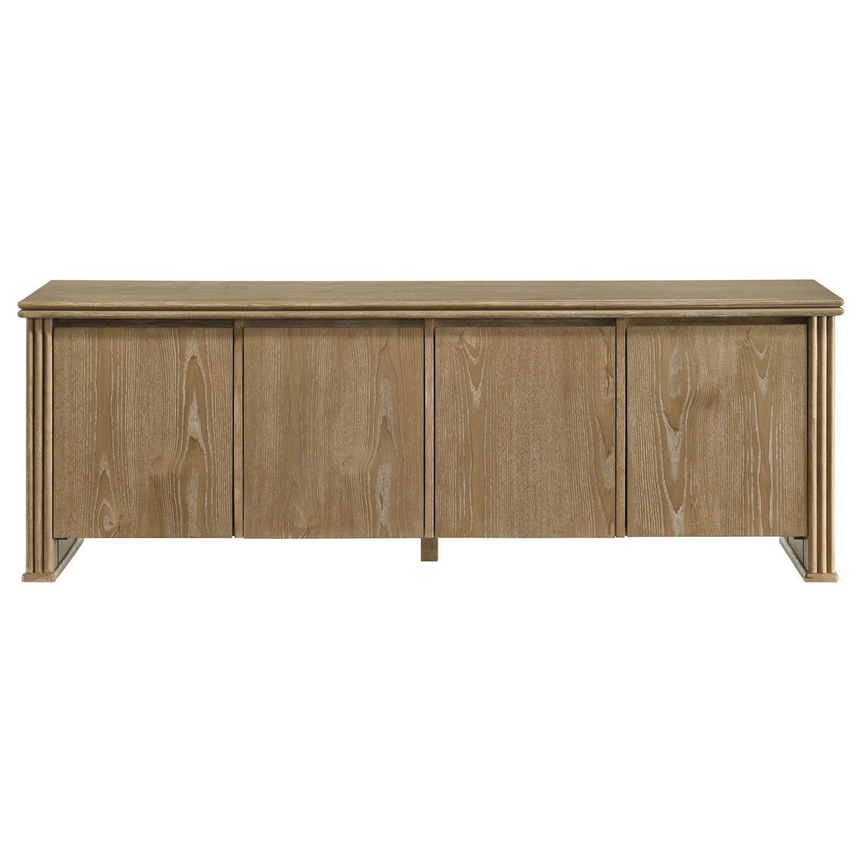 Dreydon - 4 Door TV Stand With Adjustable Shelves And Cable Management - Light Brown