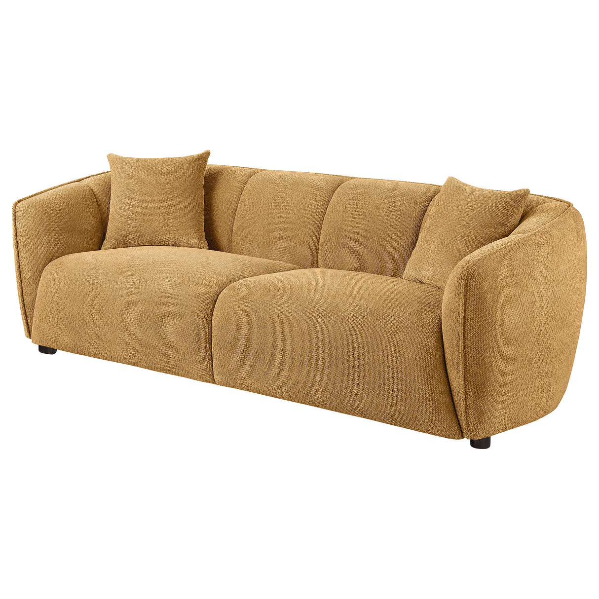 Aleisha Chenille Upholstered Sofa in Mustard Yellow