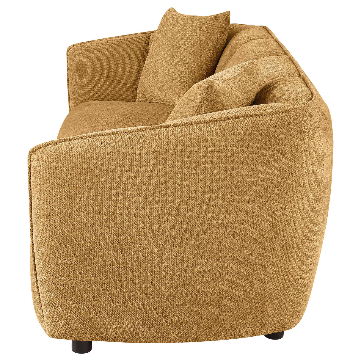 Aleisha Chenille Upholstered Sofa in Mustard Yellow