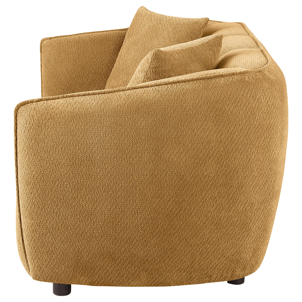 Aleisha Chenille Upholstered Loveseat, Mustard Yellow