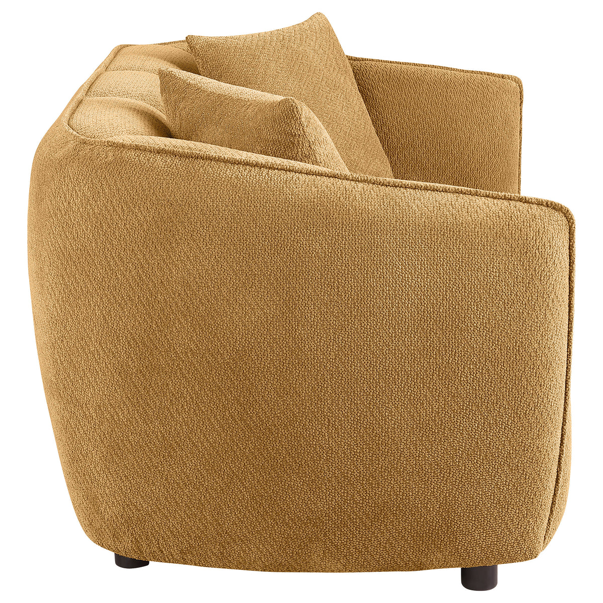Aleisha Chenille Upholstered Loveseat, Mustard Yellow