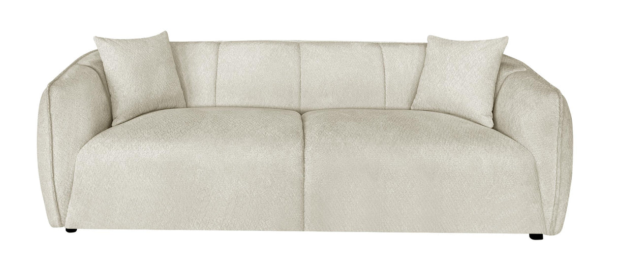 Aleisha Chenille Upholstered Sofa in Ivory