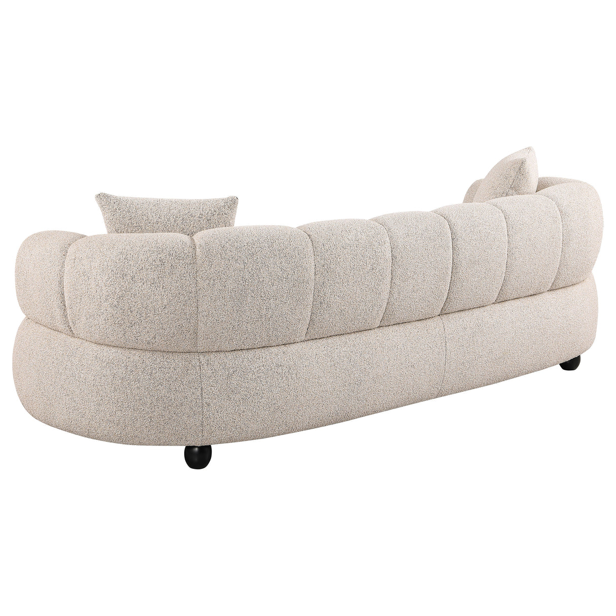 Whitney 2-Piece Channel Tufted Boucle Sofa Set, Pebble