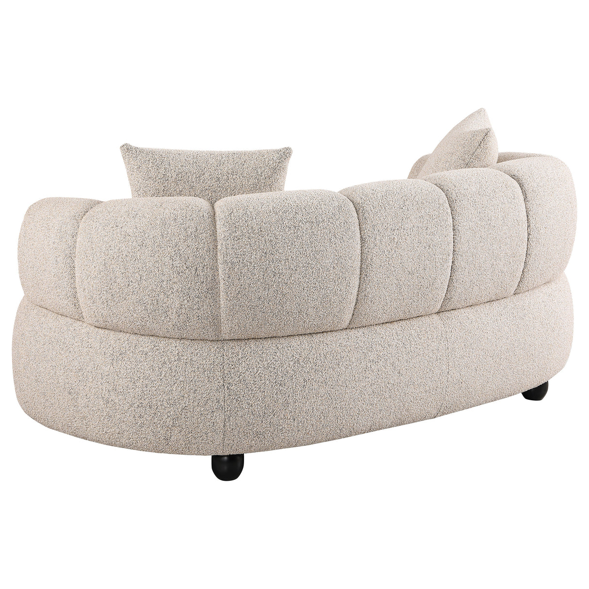 Whitney 2-Piece Channel Tufted Boucle Sofa Set, Pebble