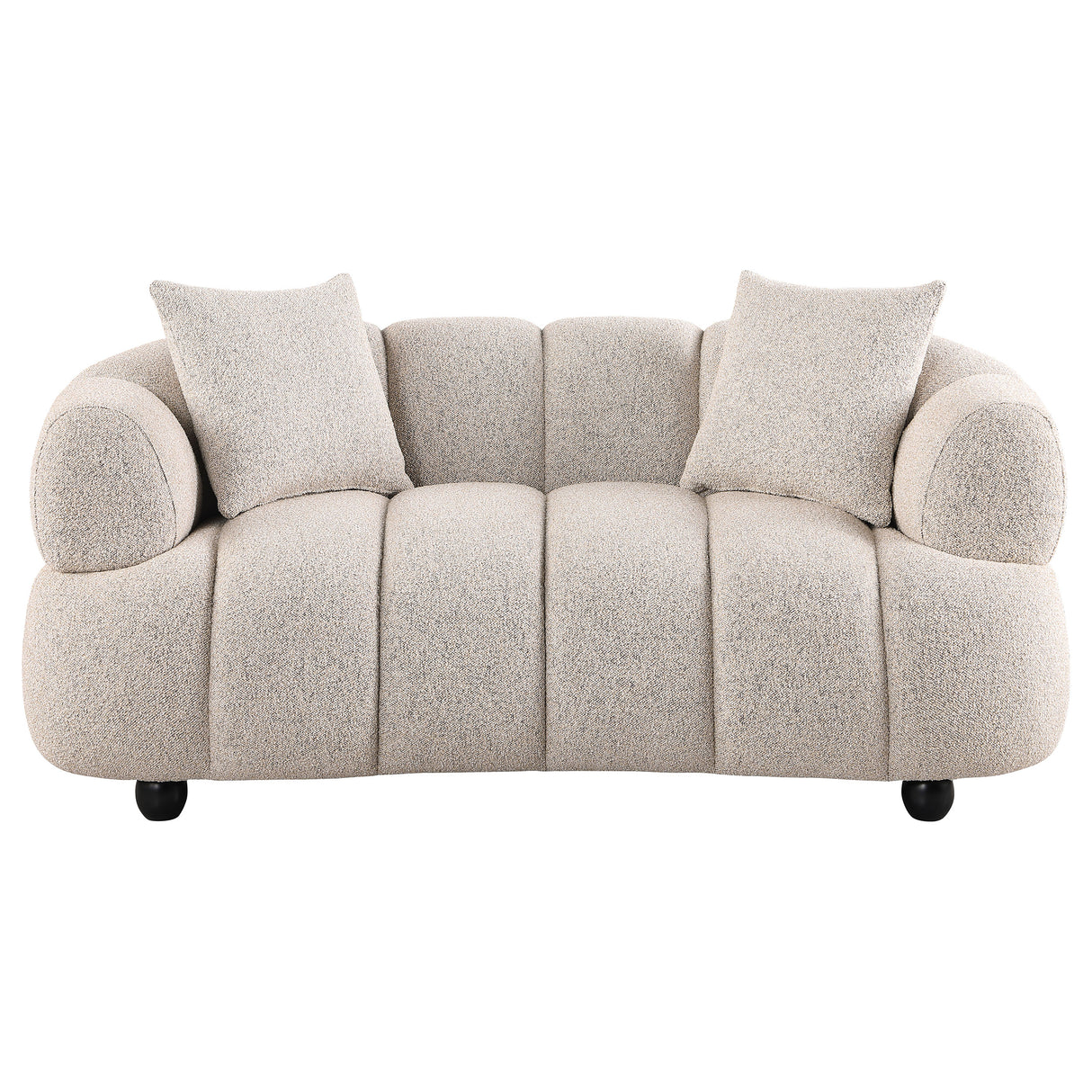 Whitney Contemporary Channel Tufted Boucle Loveseat