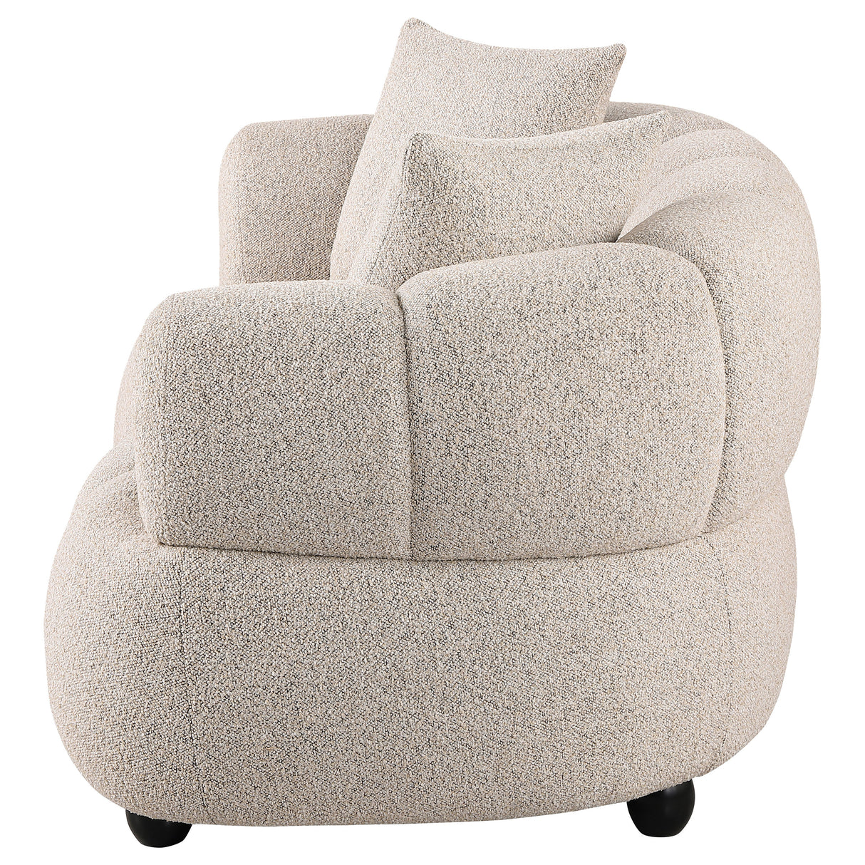 Whitney Contemporary Channel Tufted Boucle Loveseat
