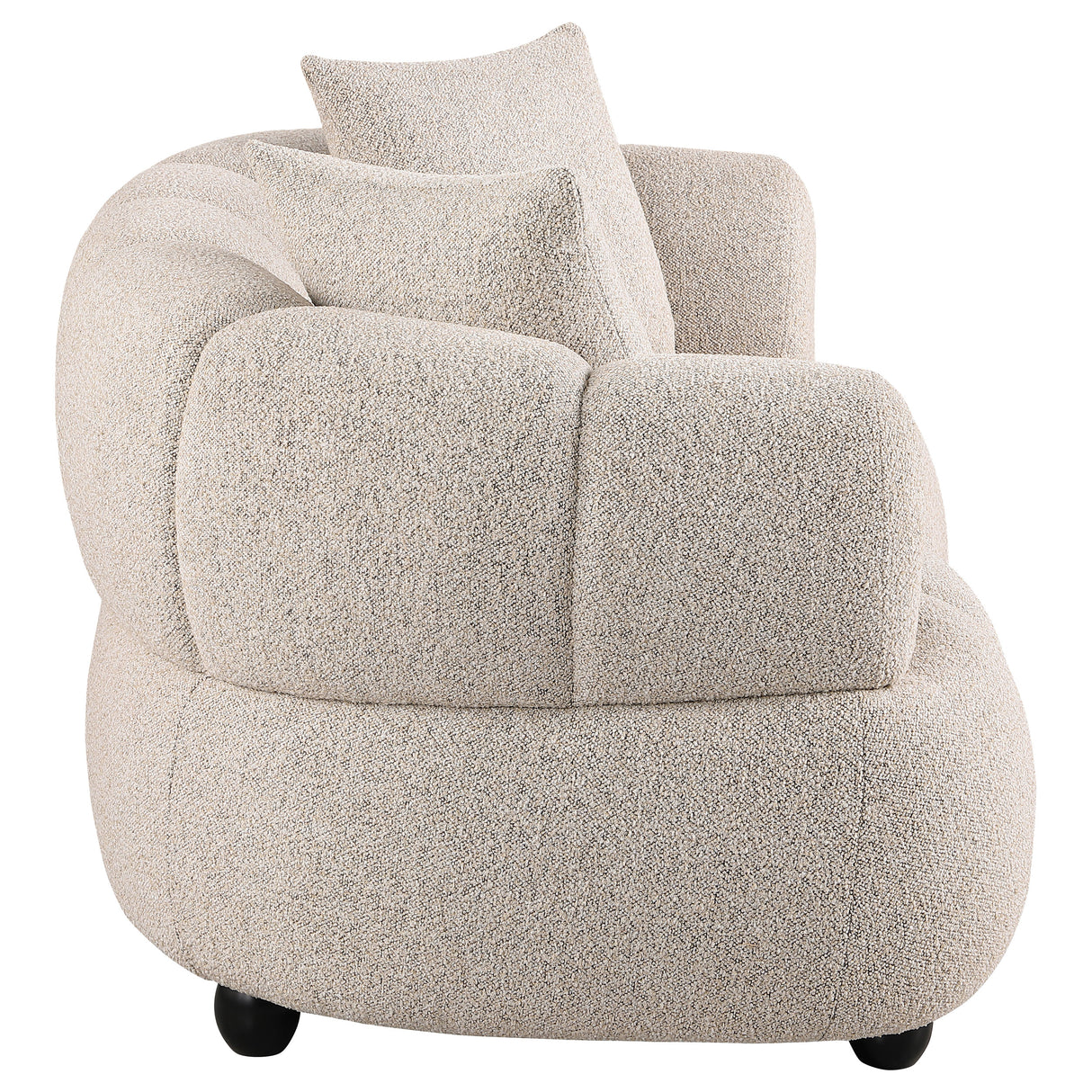 Whitney Contemporary Channel Tufted Boucle Loveseat