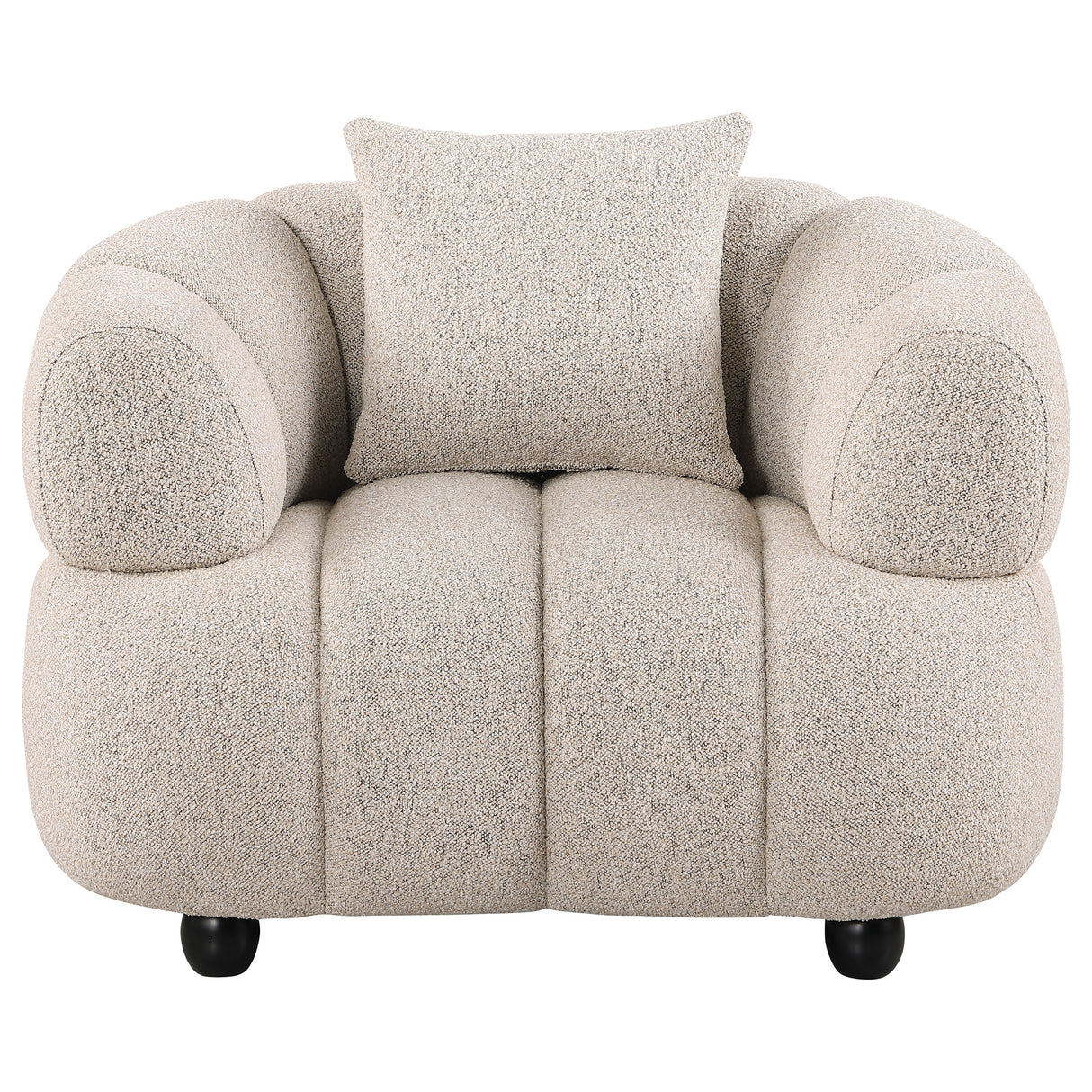 Whitney Contemporary Channel Tufted Boucle Accent Chair