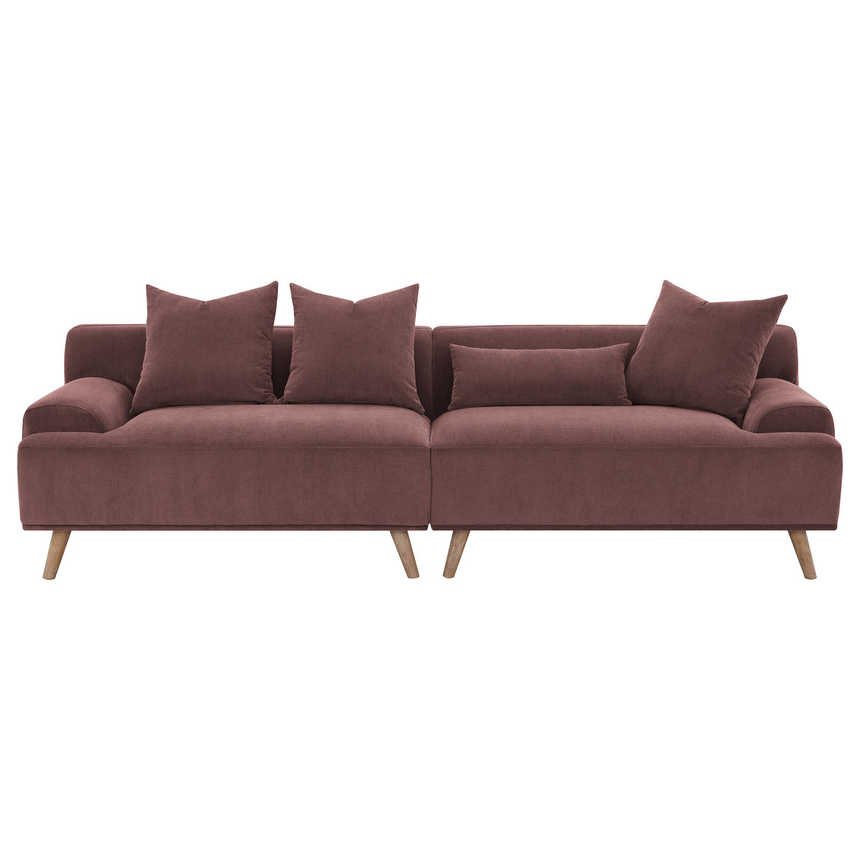 Elizabeth Corduroy Extra Long Sofa - Wine Red