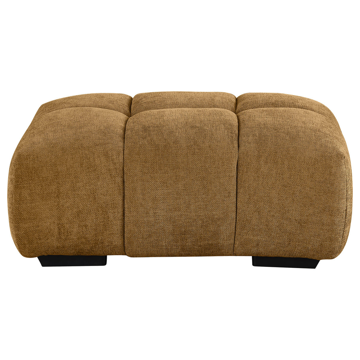 Camacho Rectangular Upholstered Tufted Ottoman in Amber