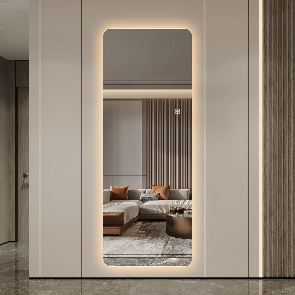 Wall Mounted LED Full Length Mirror