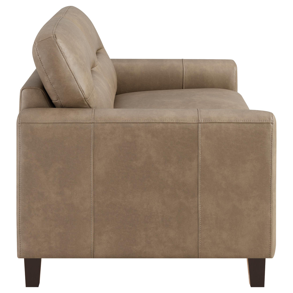 Scotland 2-Piece Faux Leather Sofa Set in Brown