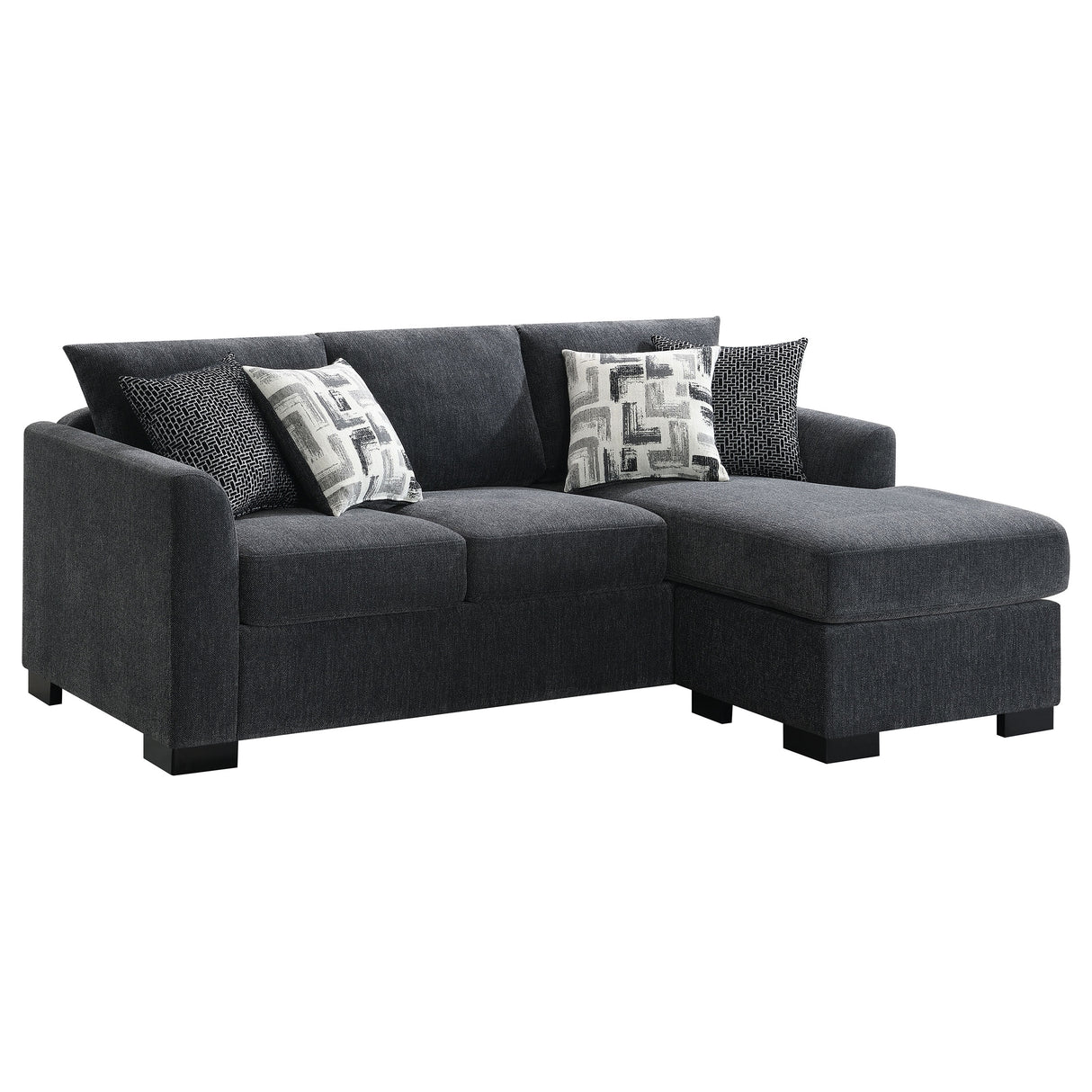 Storey Upholstered Sleeper Sectional Chaise - Dark Grey
