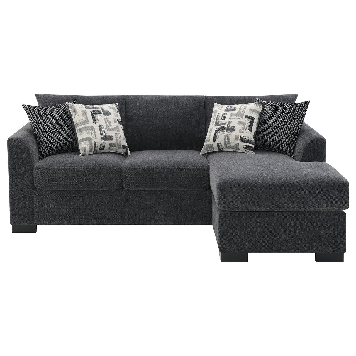 Storey Upholstered Sleeper Sectional Chaise - Dark Grey