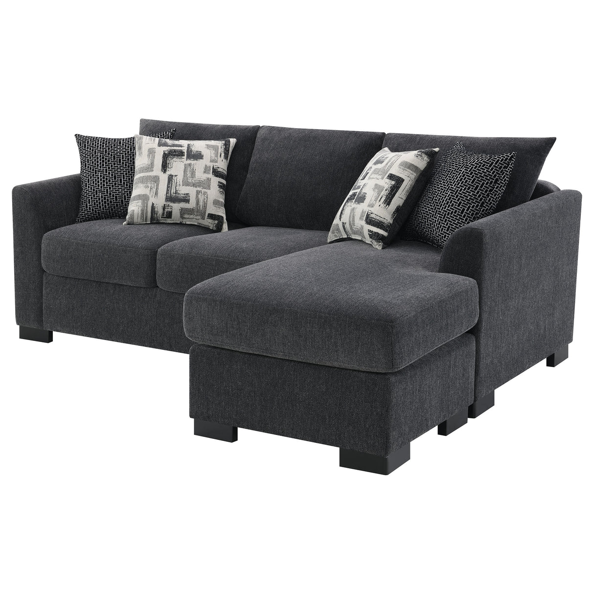 Storey Upholstered Sleeper Sectional Chaise - Dark Grey