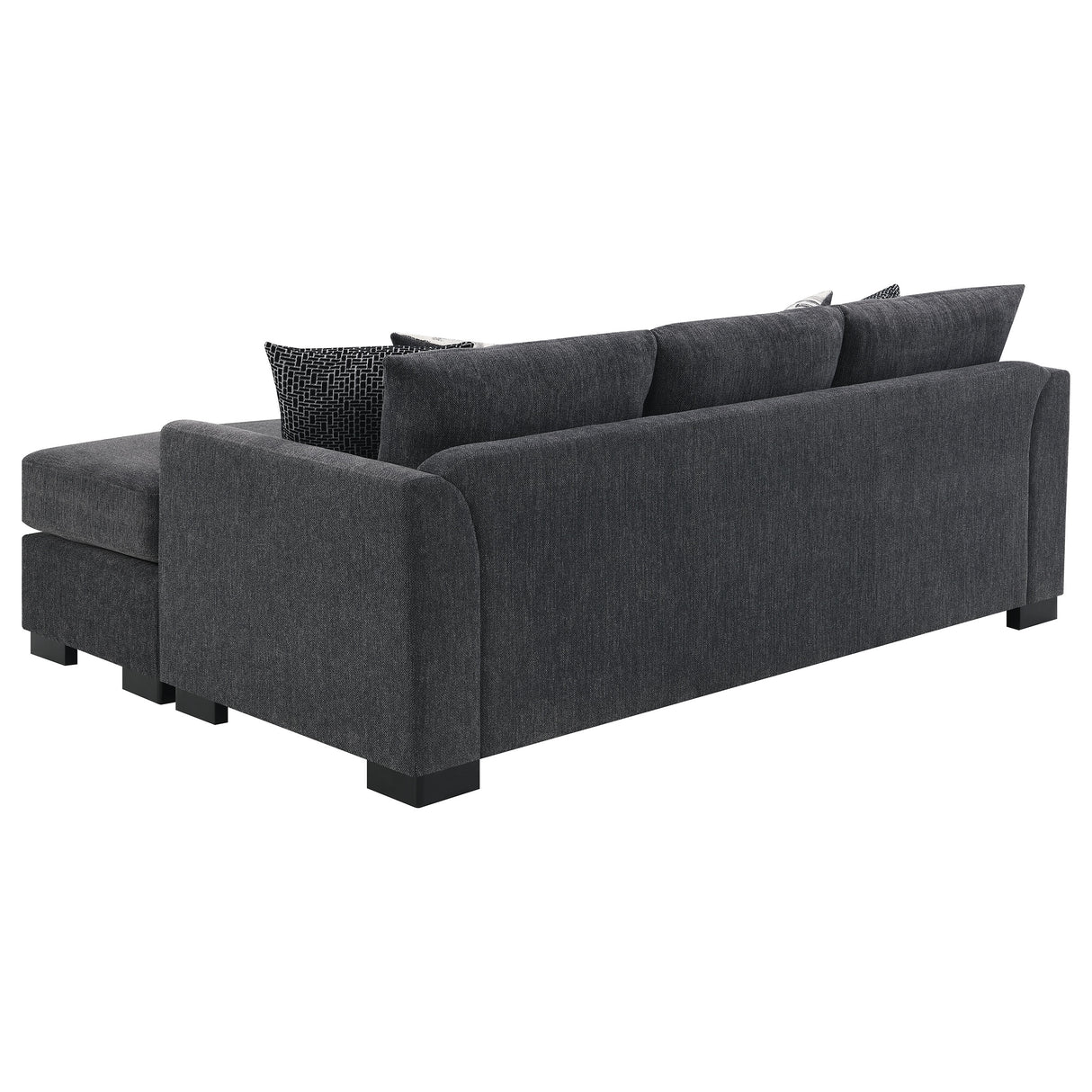 Storey Upholstered Sleeper Sectional Chaise - Dark Grey