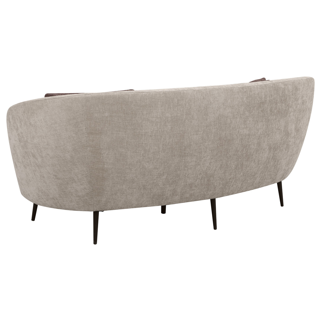 Ellorie 2-Piece Curved Sofa Set in Beige Chenille