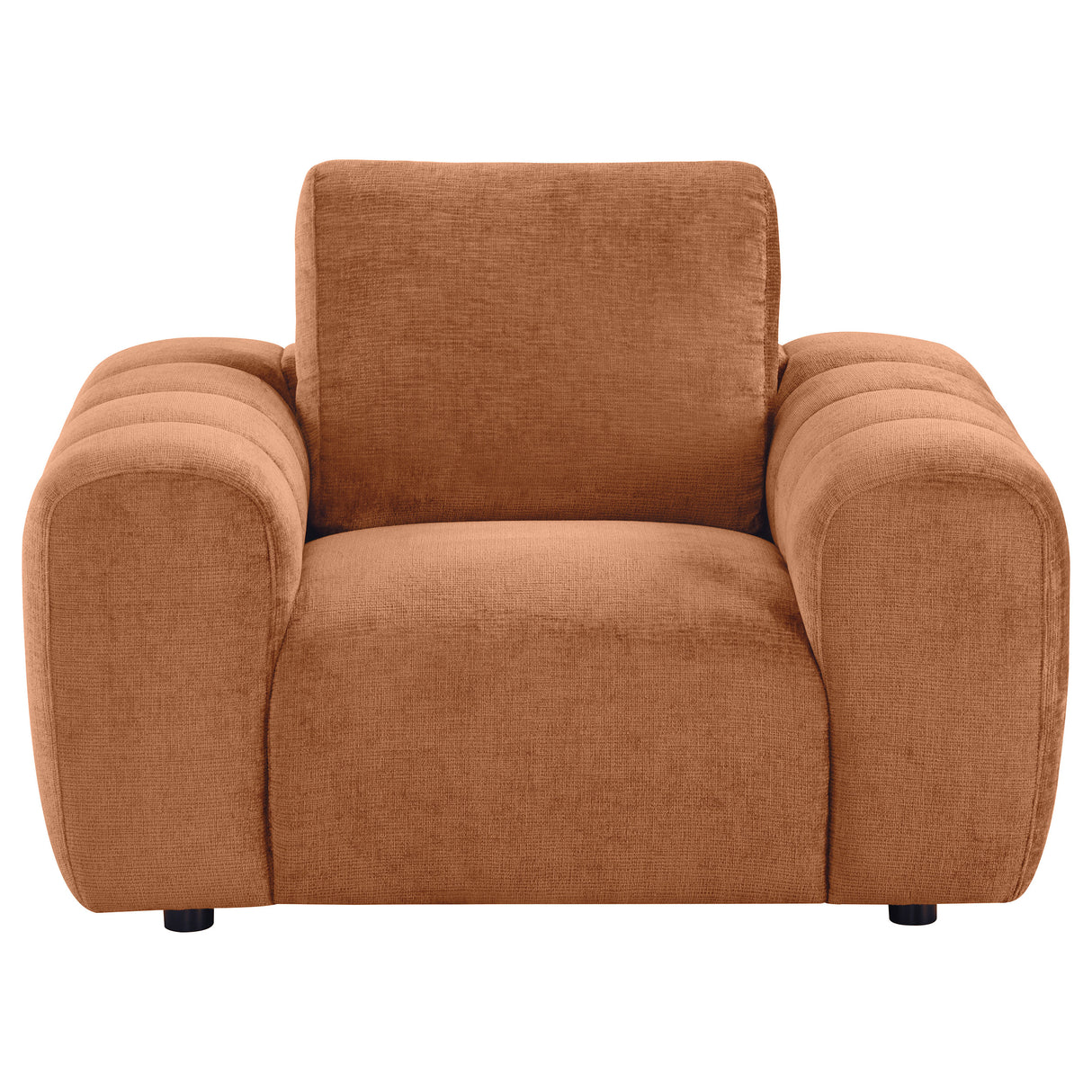 Burnett Chenille Upholstered Accent Chair - Burnt Orange