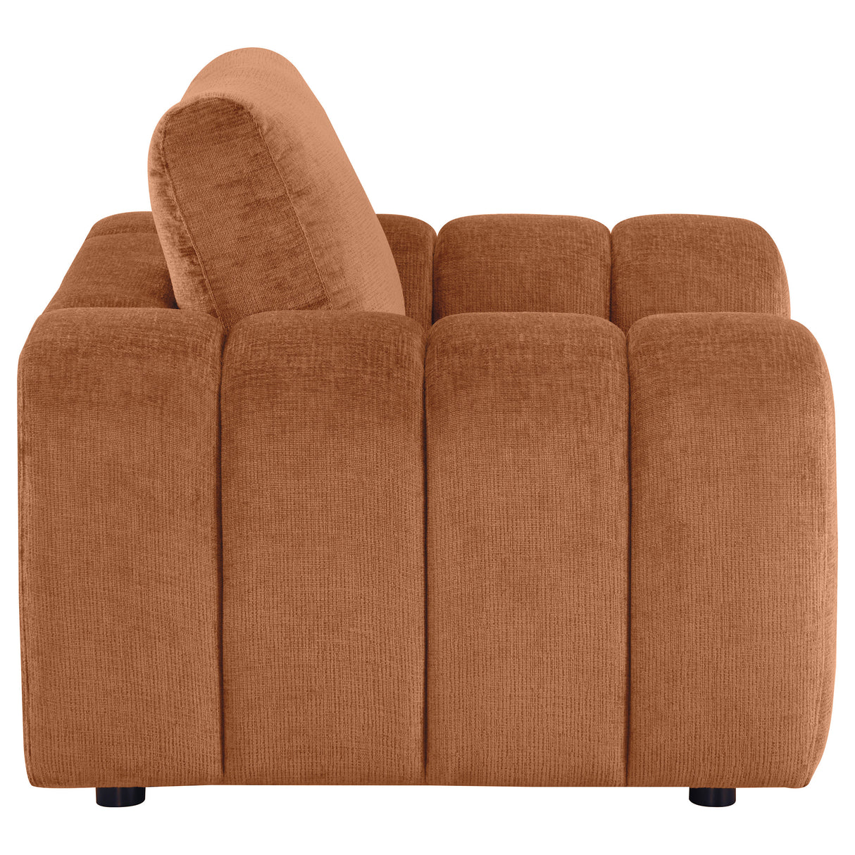 Burnett Chenille Upholstered Accent Chair - Burnt Orange