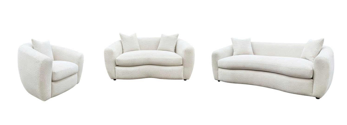 Isabella Fabric Upholstered Accent Chair in Sand