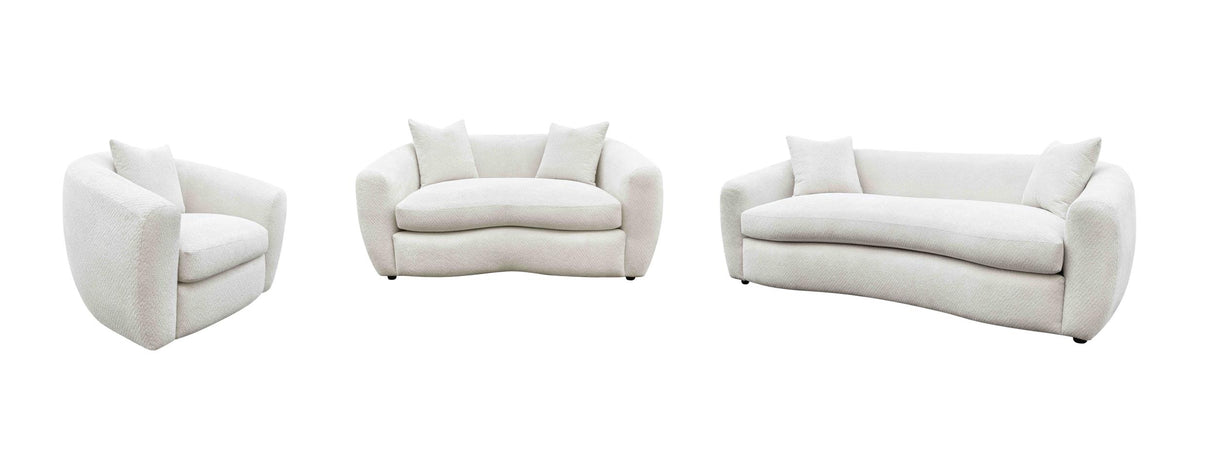 Isabella Fabric Upholstered Accent Chair in Sand