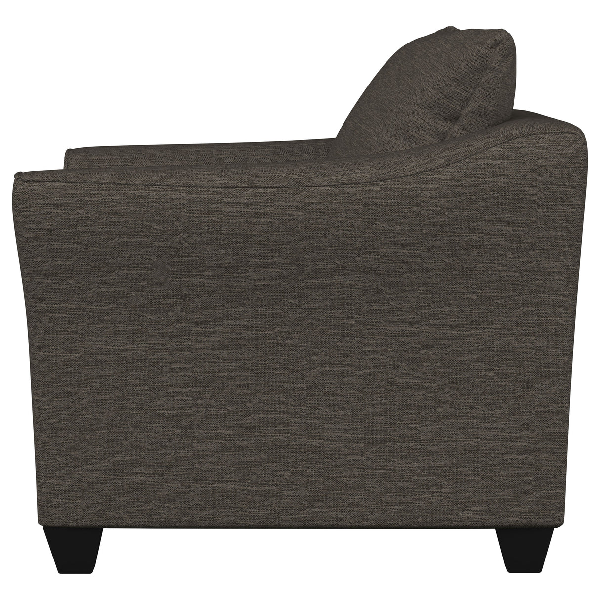 Salizar Upholstered Flared Arm Accent Chair in Charcoal Grey