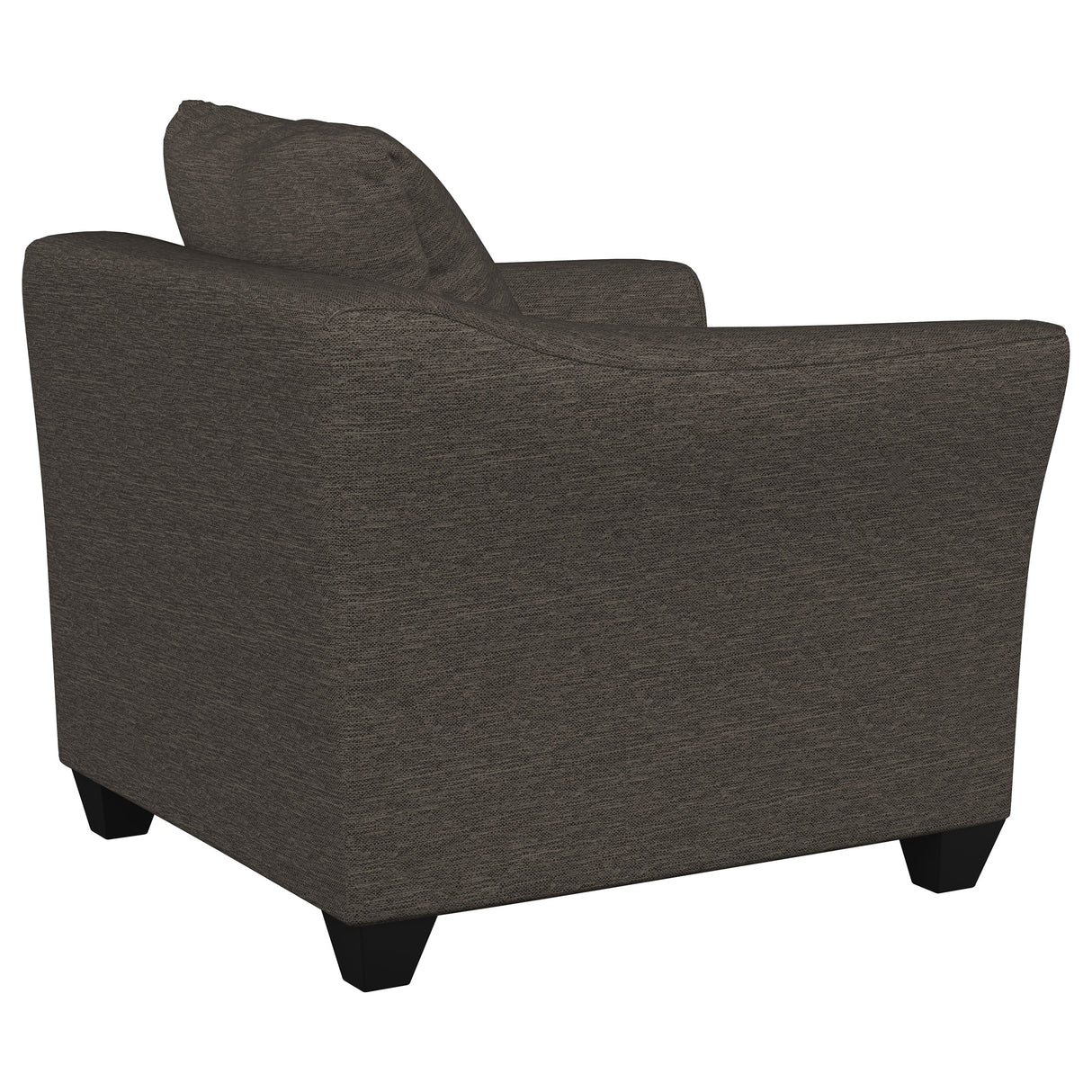 Salizar Upholstered Flared Arm Accent Chair in Charcoal Grey