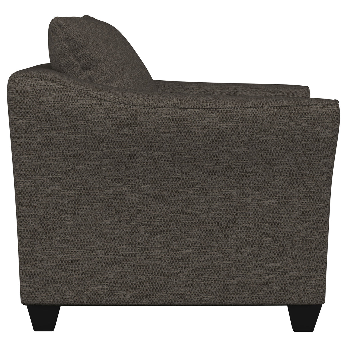Salizar Upholstered Flared Arm Accent Chair in Charcoal Grey