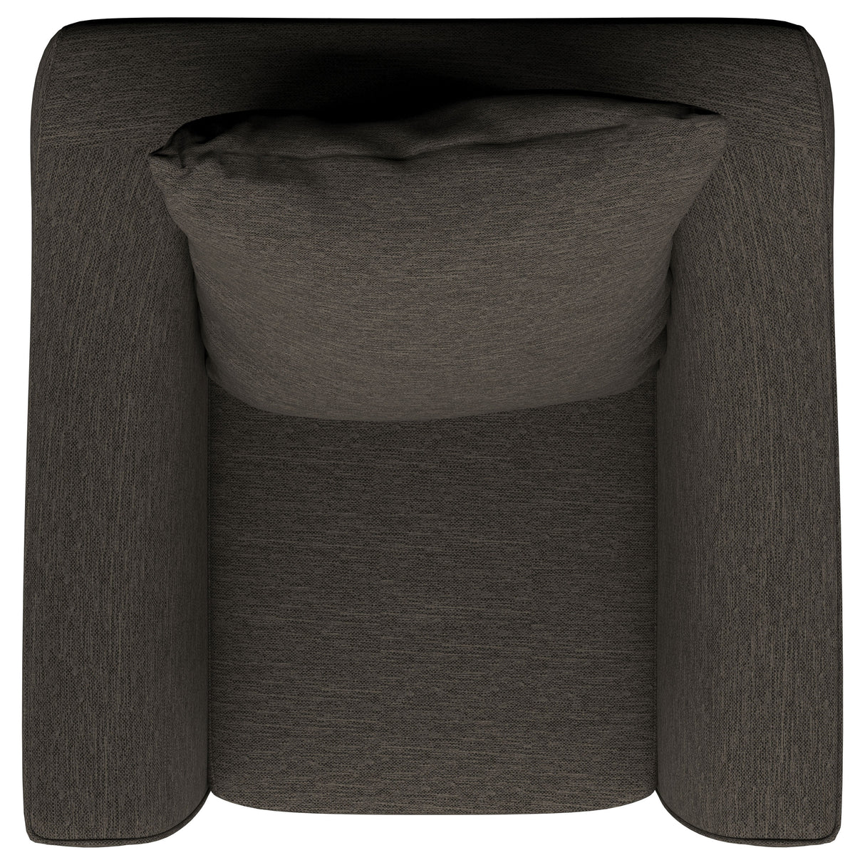 Salizar Upholstered Flared Arm Accent Chair in Charcoal Grey