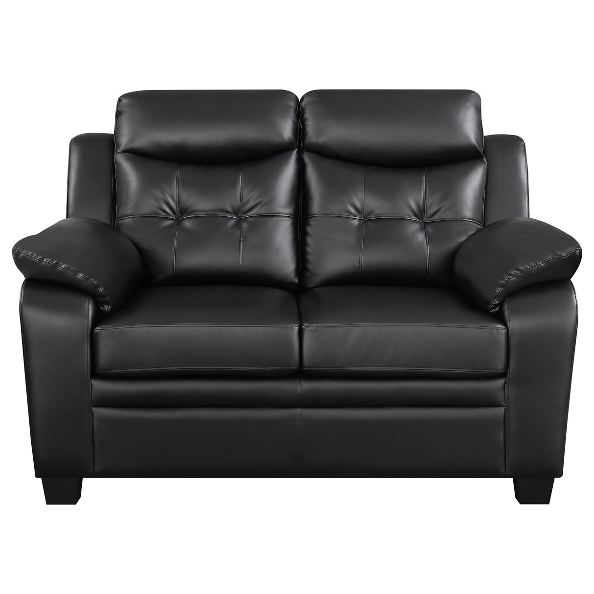 Finley Upholstered Tufted Loveseat Black